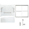 Sterling 7114L-5405NC-G-0 Accord 60-in x 30-in Vikrell 5-Piece Bath and Shower Kit with Grab Bar and Clear Door