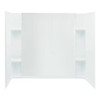 Sterling 7115L-5405SC-0 60-in x 32-in Bathtub, Walls and Door Kit, in White/Chrome with Clear Glass