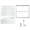 Sterling 7115R-5405NC-0 60-in x 32-in Bathtub, Walls and Door Kit, in White/Nickel with Clear Glass