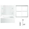 Sterling 7115R-5405SC-0 60-in x 32-in Bathtub, Walls and Door Kit, in White/Chrome with Clear Glass