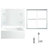 Sterling 7116R-5405SC-0 Accord 60-in x 36-in Vikrell 5-Piece Bath and Shower Kit with Clear Door