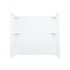 Sterling 7124L-5405NC-0 60-in x 30-in Bathtub, Walls and Door Kit, in White/Nickel with Clear Glass
