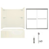 Sterling 7124L-5405NC-96 Accord 60-in x 30-in Vikrell 5-Piece Bath and Shower Kit with Clear Door
