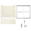 Sterling 7124R-5405NC-96 Accord 60-in x 30-in Vikrell 5-Piece Bath and Shower Kit with Clear Door