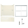 Sterling 7124R-5405SC-96 Accord 60-in x 30-in Vikrell 5-Piece Bath and Shower Kit with Clear Door