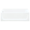 7132L-5405NC-D-0 60-in x 32-in Bathtub, Walls and Door Kit, in White/Nickel with Clear Glass