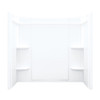 7132L-5405NC-D-0 60-in x 32-in Bathtub, Walls and Door Kit, in White/Nickel with Clear Glass