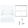 Sterling 7132R-5405SC-D-0 60-in x 32-in Bathtub, Walls and Door Kit, in White/Chrome with Clear Glass