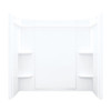 7132L-5405SC-BD-0 60-in x 32-in Bathtub, Walls and Door Kit, in White/Chrome with Clear Glass