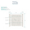 Transolid EWK603672-41 Expressions 36" X 60" X 72" 3-Piece Tub/Shower Wall Kit, In Bianca 1
