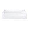 7137L-5405NC-0 60-in x 30-in Bathtub, Walls and Door Kit, in White/Nickel with Clear Glass