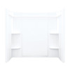 60-in x 30-in Bathtub, Walls and Door Kit, in White/Chrome with Clear Glass