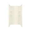 36-in x 34-in Shower Base, Walls and Door Kit, in Biscuit/Nickel with Clear Glass