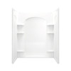 7218L-5475SC-B-0 60-in x 32-in Shower Base, Walls and Door Kit, in White/Chrome with Clear Glass