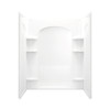 7218L-5475NC-B-0 60-in x 32-in Shower Base, Walls and Door Kit, in White/Nickel with Clear Glass
