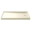 60-in x 32-in Shower Base, Walls and Door Kit, in Biscuit/Nickel with Clear Glass