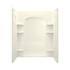 60-in x 32-in Shower Base, Walls and Door Kit, in Biscuit/Nickel with Clear Glass