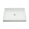 42-in x 34-in Shower Base, Walls and Door Kit, in White/Chrome with Clear Glass