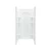 42-in x 34-in Shower Base, Walls and Door Kit, in White/Chrome with Clear Glass