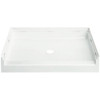 42-in x 36-in Shower Base, Walls and Door Kit, in White/Nickel with Clear Glass