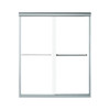 60-in x 36-in Shower Base, Walls and Door Kit, in Biscuit/Chrome with Clear Glass