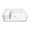 Sterling 7116-5475NC-G-0 Accord 60-in x 36-in Vikrell 5-Piece Shower Kit with Grab Bar and Clear Door