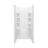 36-in x 34-in Shower Base, Walls and Door Kit, in White/Chrome with Clear Glass