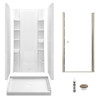 Sterling 7230-6305NC-B-0 Store+ 36-in x 34-in Vikrell 5-Piece Shower Kit with Backers/Clear Door