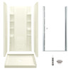 Sterling 7230-6305SC-B-96 Store+ 36-in x 34-in Vikrell 5-Piece Shower Kit with Backers/Clear Door