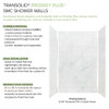 PPWK603696-60 Prodigy Plus 60-in x 36-in x 96-in Shower Wall Kit, Calcite (8-in x 16-in Horizontal Tile Pattern with Stone Color)