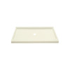 48-in x 34-in Shower Base, Walls and Door Kit, in Biscuit/Nickel with Clear Glass