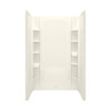 48-in x 34-in Shower Base, Walls and Door Kit, in Biscuit/Nickel with Clear Glass