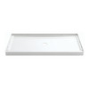 7233-5475NC-0 60-in x 34-in Shower Base, Walls and Door Kit, in White/Nickel with Clear Glass