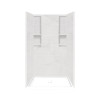 34-in x 48-in x 83-in Solid Surface Alcove Shower Kit in White Carrara