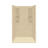34-in x 48-in x 83-in Solid Surface Alcove Shower Kit in Almond Sky
