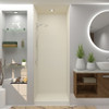 36-in x 36-in x 75-in Solid Surface Alcove Shower Kit in Biscuit