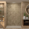 32-in x 60-in x 75-in Solid Surface Left-Hand Alcove Shower Kit in Sand Mountain