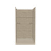 34-in x 48-in x 99-in Solid Surface Alcove Shower Kit with Extension in Sand Mountain