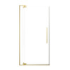 RPD3676108C-CB Rynolds 36-in x 76-in Pivot Shower Door With 5/16-in Clear Glass And Sampson Double-Sided Handles, Champagne Bronze