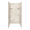 36-in x 36-in x 72-in Solid Surface Shower Wall Surround in Silver Mocha