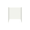 60-in x 32-in x 60-in Solid Surface Tub Wall Surround in White