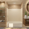 60-in x 32-in x 60-in Solid Surface Tub Wall Surround in Sea Shore