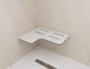 26 in. x 22.5 in. Right Hand L-Shaped Transfer Style Shower Seat, White, LTSSS3223R