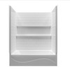 Transolid Ravena 60 x 32 in. SMC Alcove Tub and Shower Kit, Right-Hand Drain, White, RTSK6032R-31