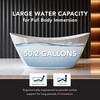 Skylar 59 in. x 31 in. Freestanding Oval Soaking Bathtub in Gloss White with Color-Matched EZ-Click Center Drain, 50.2-Gallon, 27 in. Soak Depth, 100% Acrylic, CSA Certified