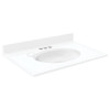 Samson 31-in x 19-in Cultured Marble Single Bowl Vanity Top, White (3-Pack)