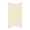 38-in x 38-in x 96-in Corner Shower Wall Kit in Biscuit