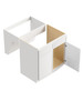30-in x 21-in x 33-in Ready to Assemble Slim Shaker Double Door Double Drawer Front ADA Vanity Sink Base Cabinet, White, VS30-ADA-RTA-FR02-WH