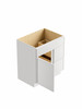 33-in x 21-in x 35-in Ready to Assemble Slim Shaker Vanity Combo Base Cabinet With Two Drawers on Right, White, V3321DR-2D-RTA-FR02-WH
