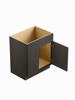 33-in x 21-in x 35-in Ready to Assemble Shaker Vanity Combo Base Cabinet With Two Drawers on Left, Smokey Grey, V3321DL-2D-RTA-FR01-SG